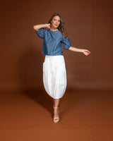 Boom Basics Mid Wash Denim, Chambray & White