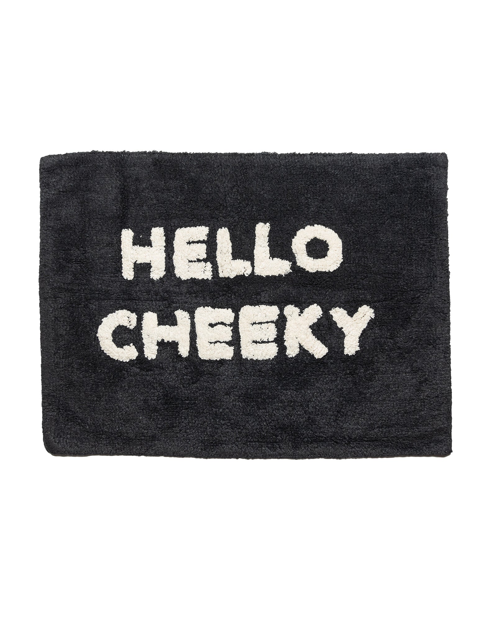 Hello Cheeky Bath Mat - Raven – Boom Shankar