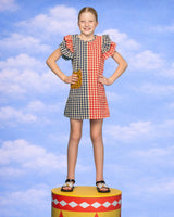 Kids Gillie Dress - Spliced Seersucker
