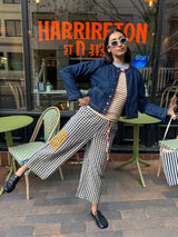 Evelina Pant- Navy Seersucker