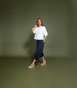 Ava Top - White Slub
