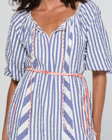 Lucia Dress  - Ocean Stripe