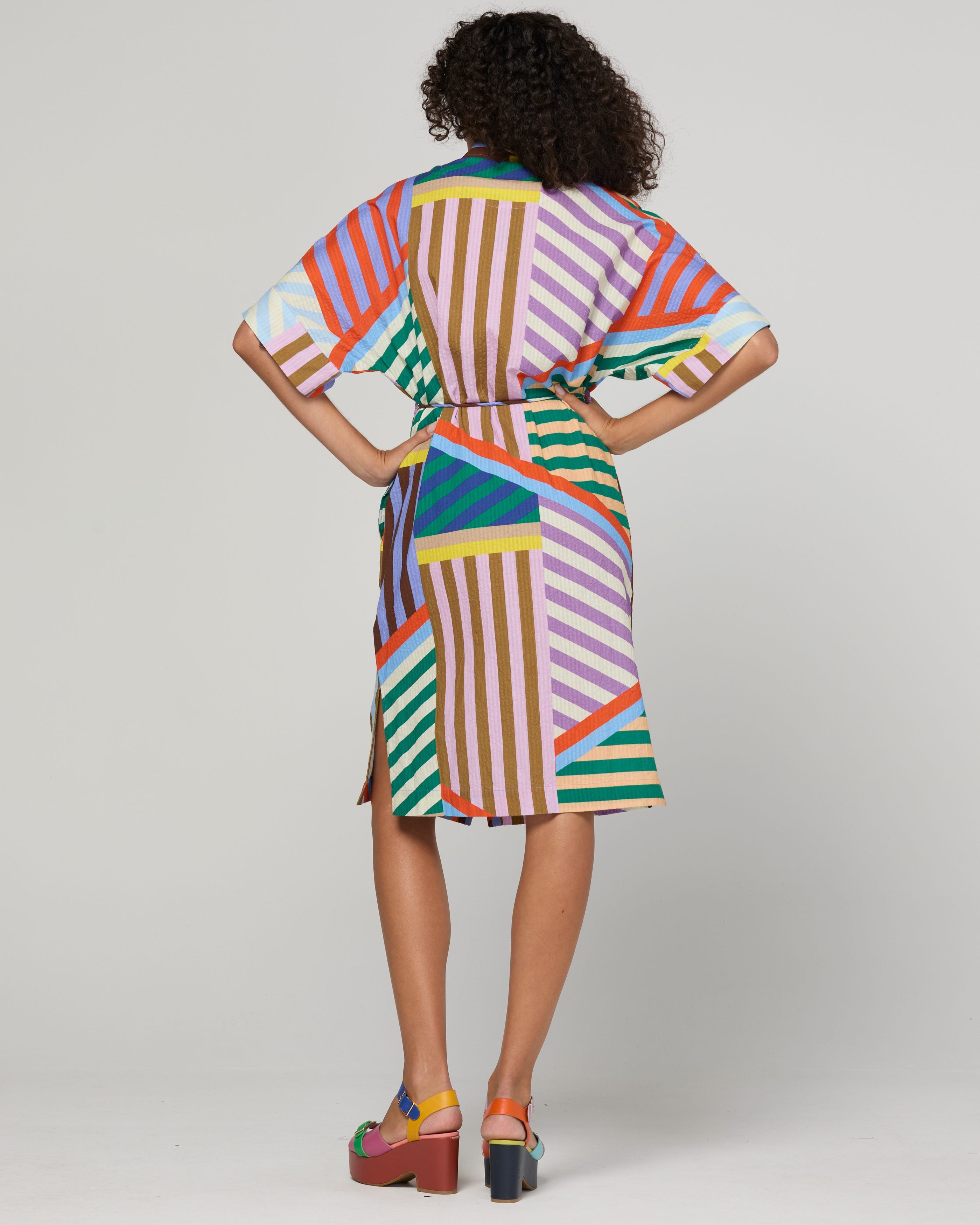 Maui Shirt Dress - Liquorice Stripe