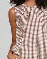 Chekku Top - Cocoa Gingham