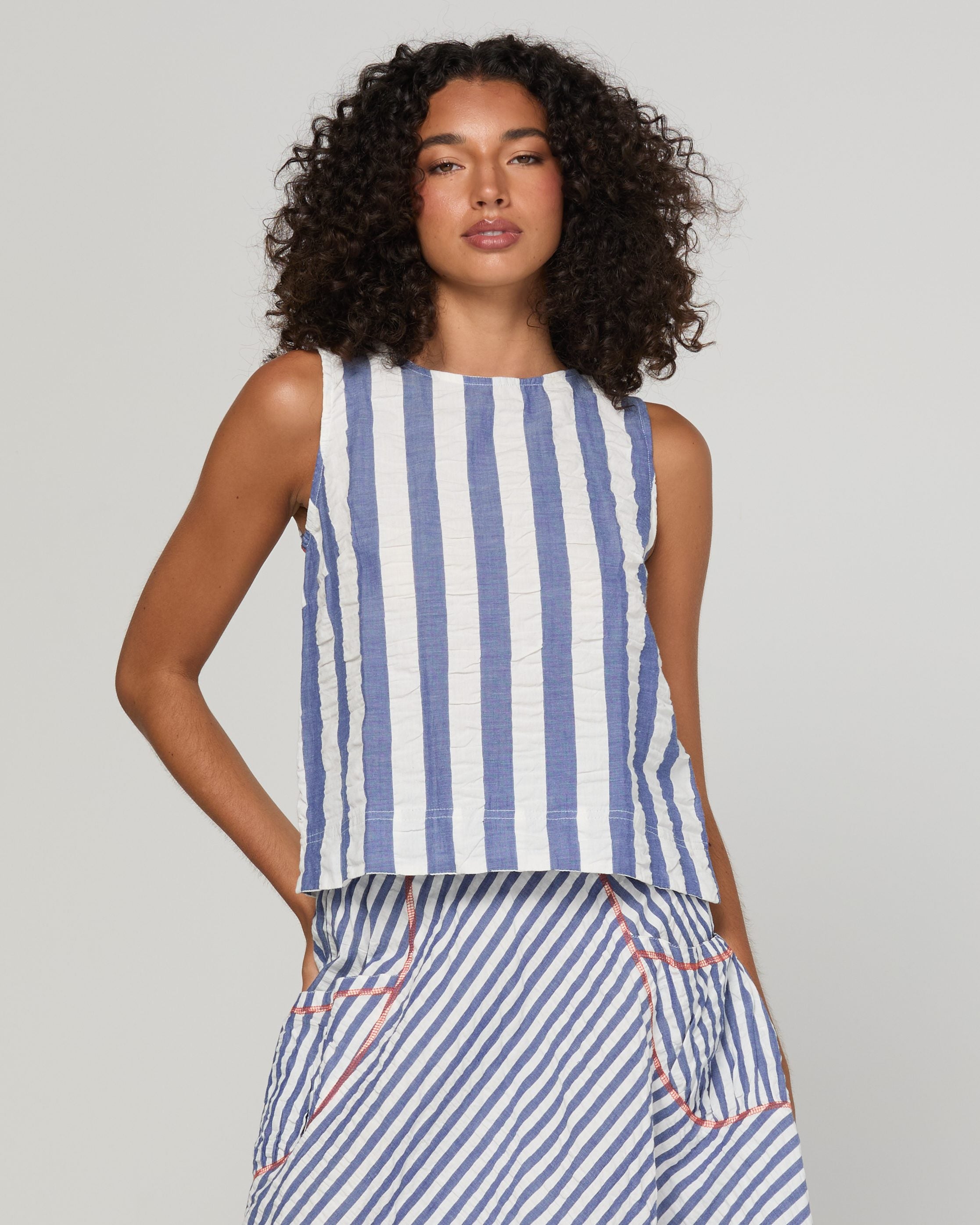 Hara Top - Ocean Stripe