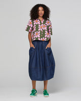 Guru Skirt - Dark Denim Contrast Stitching