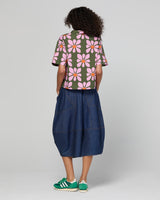Guru Skirt - Dark Denim Contrast Stitching