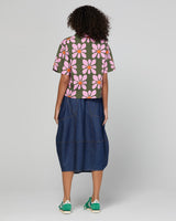 Guru Skirt - Dark Denim Contrast Stitching