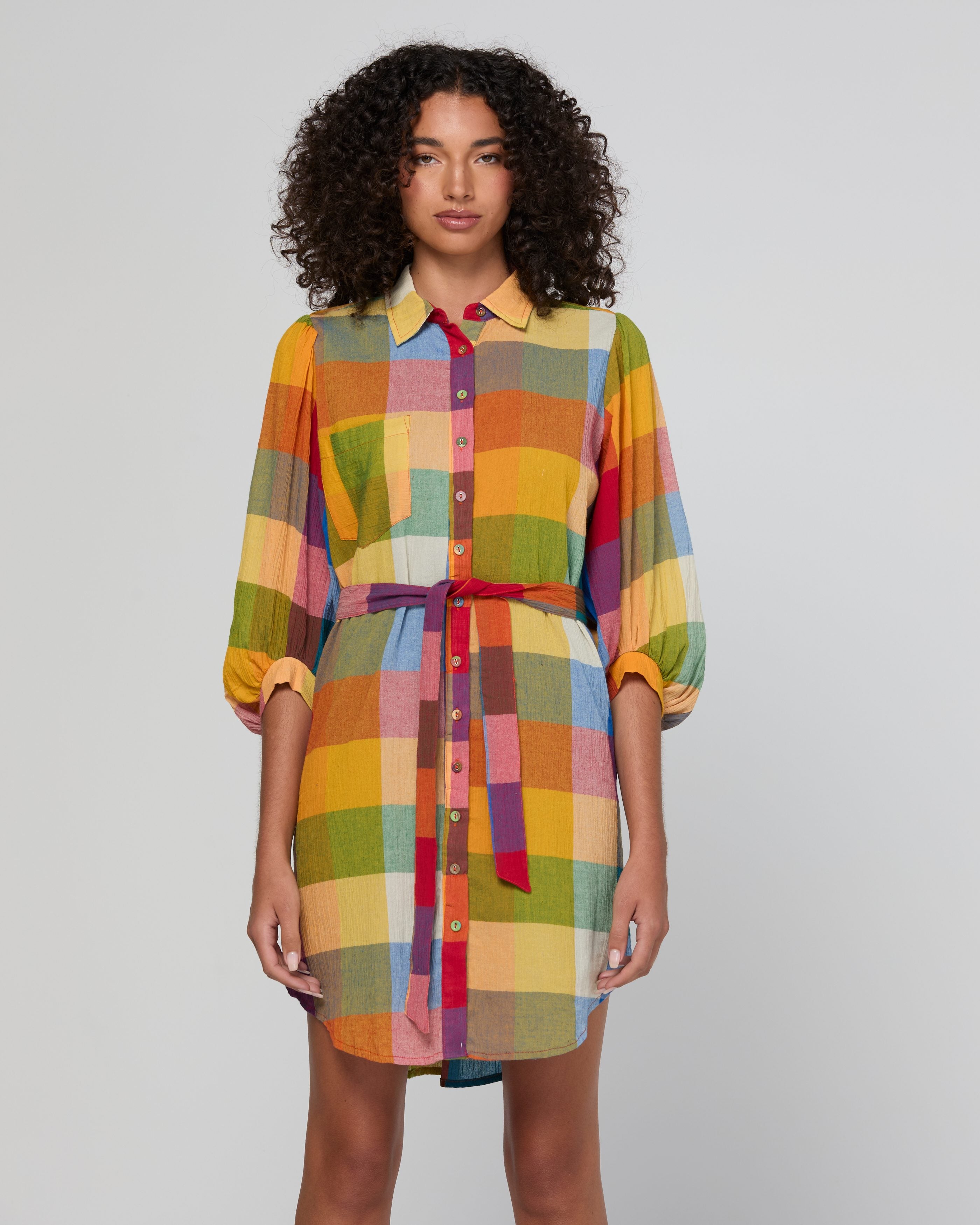 Pari Shirt Dress - Kingston Check