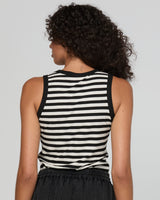 Bellissimo Tank - Black/White Stripe
