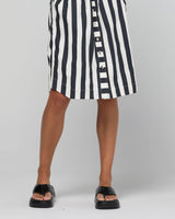 Shiro Shirt Dress - Mono Stripe