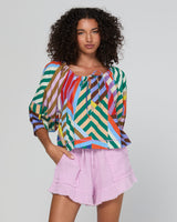 Lucia Top - Liquorice Stripe