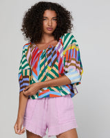 Lucia Top - Liquorice Stripe