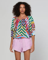 Lucia Top - Liquorice Stripe