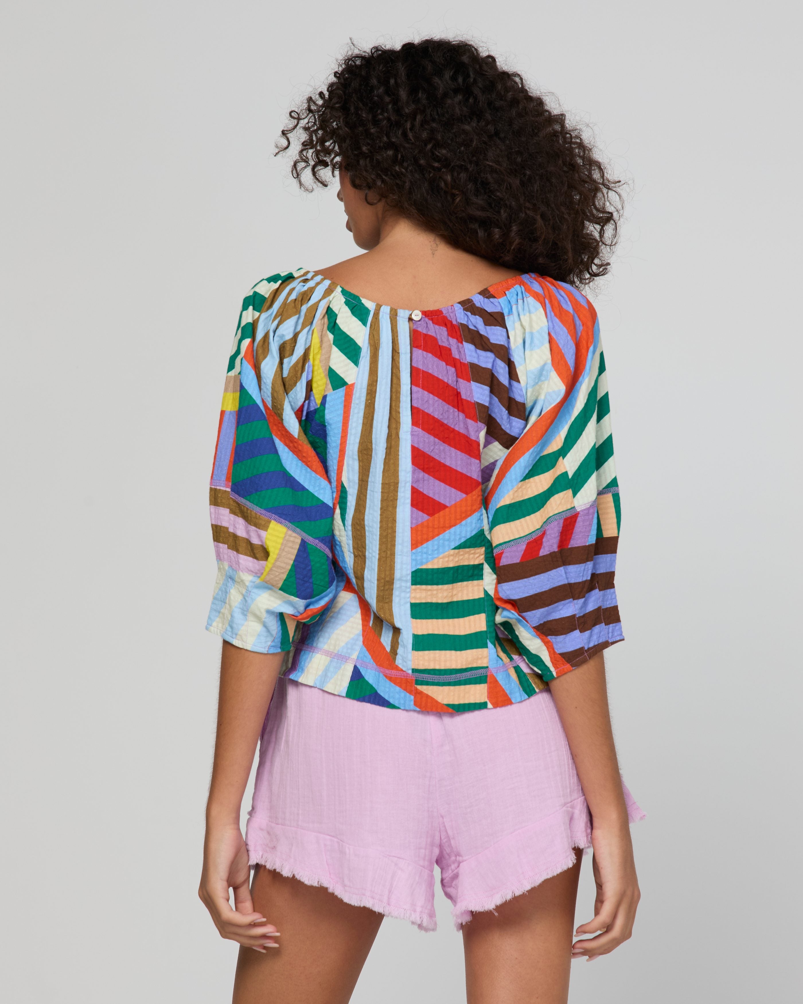 Lucia Top - Liquorice Stripe