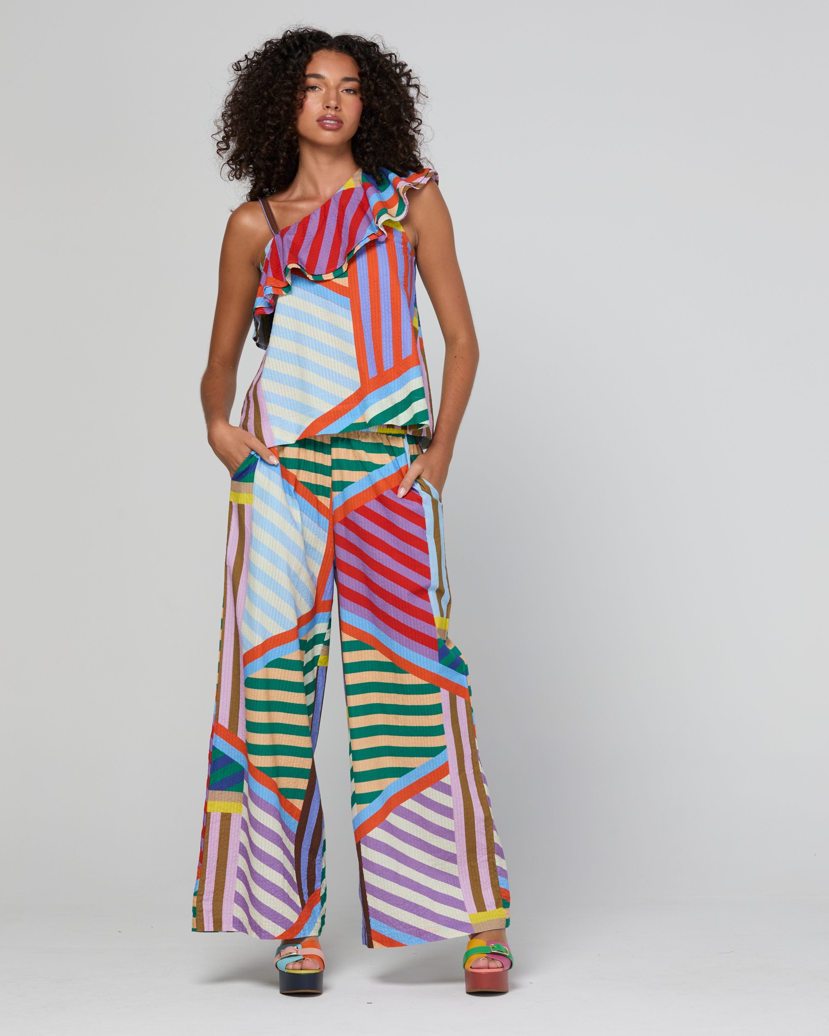 Harper Pant - Liquorice Stripe