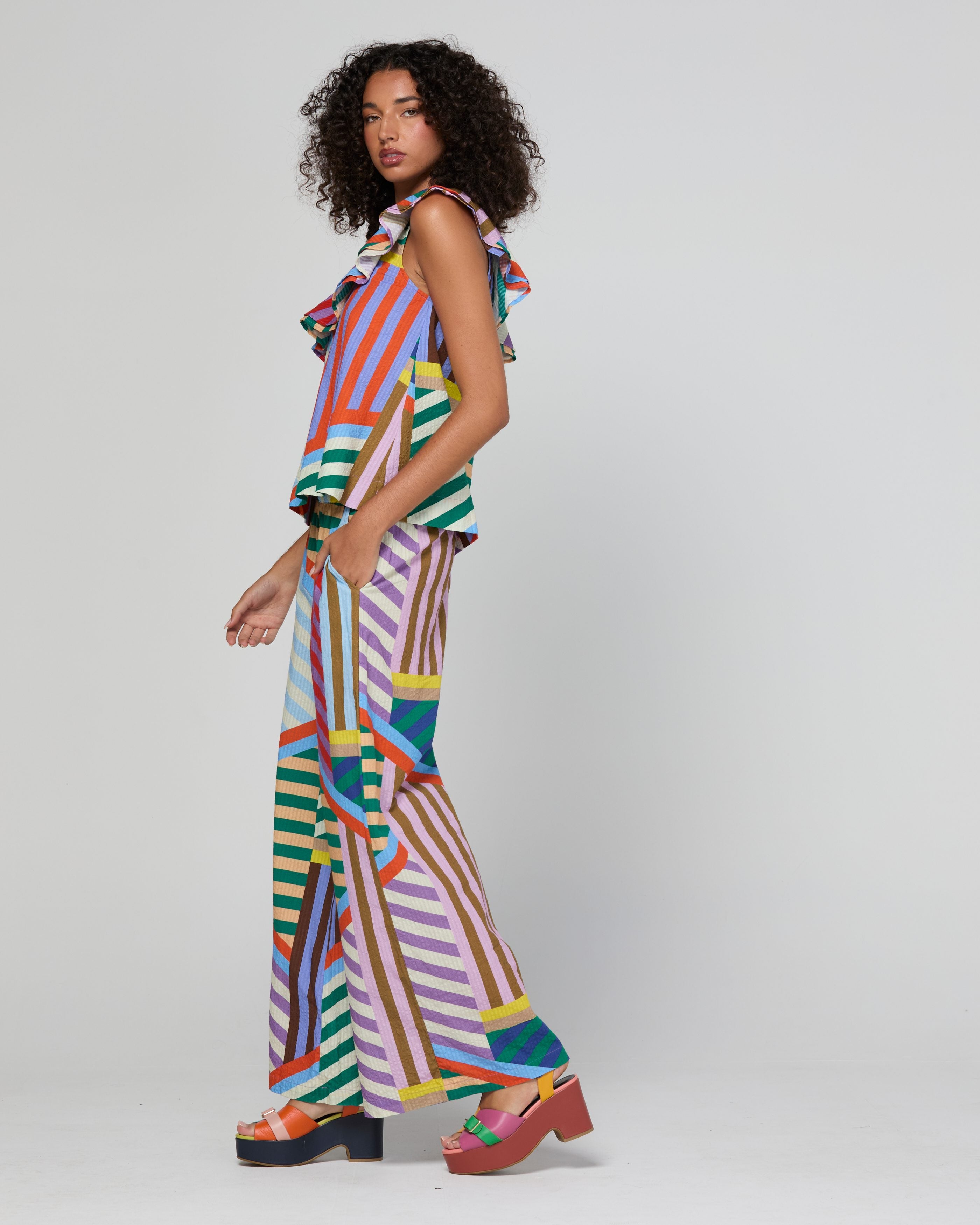 Harper Pant - Liquorice Stripe