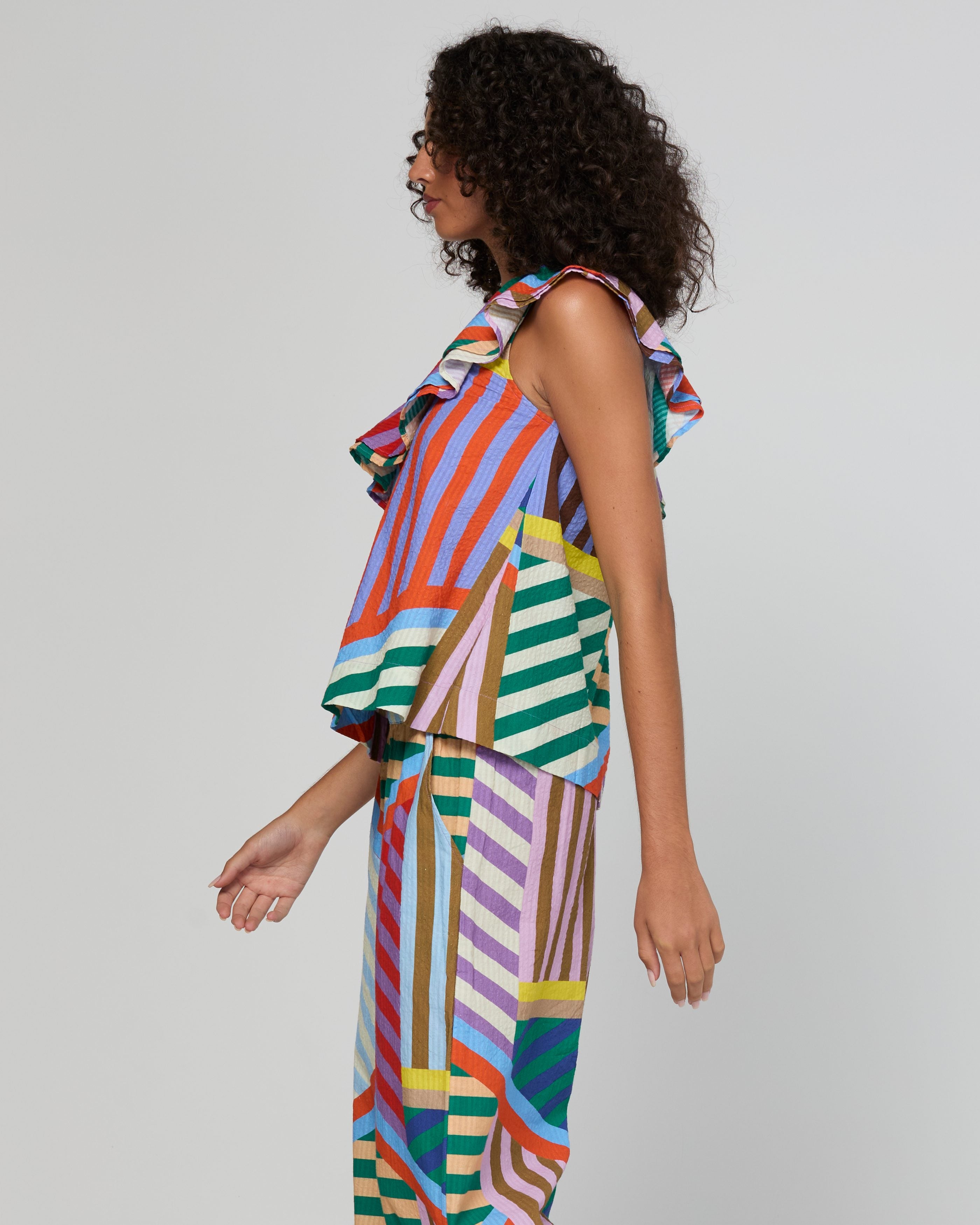 Sasha Top - Liquorice Stripe