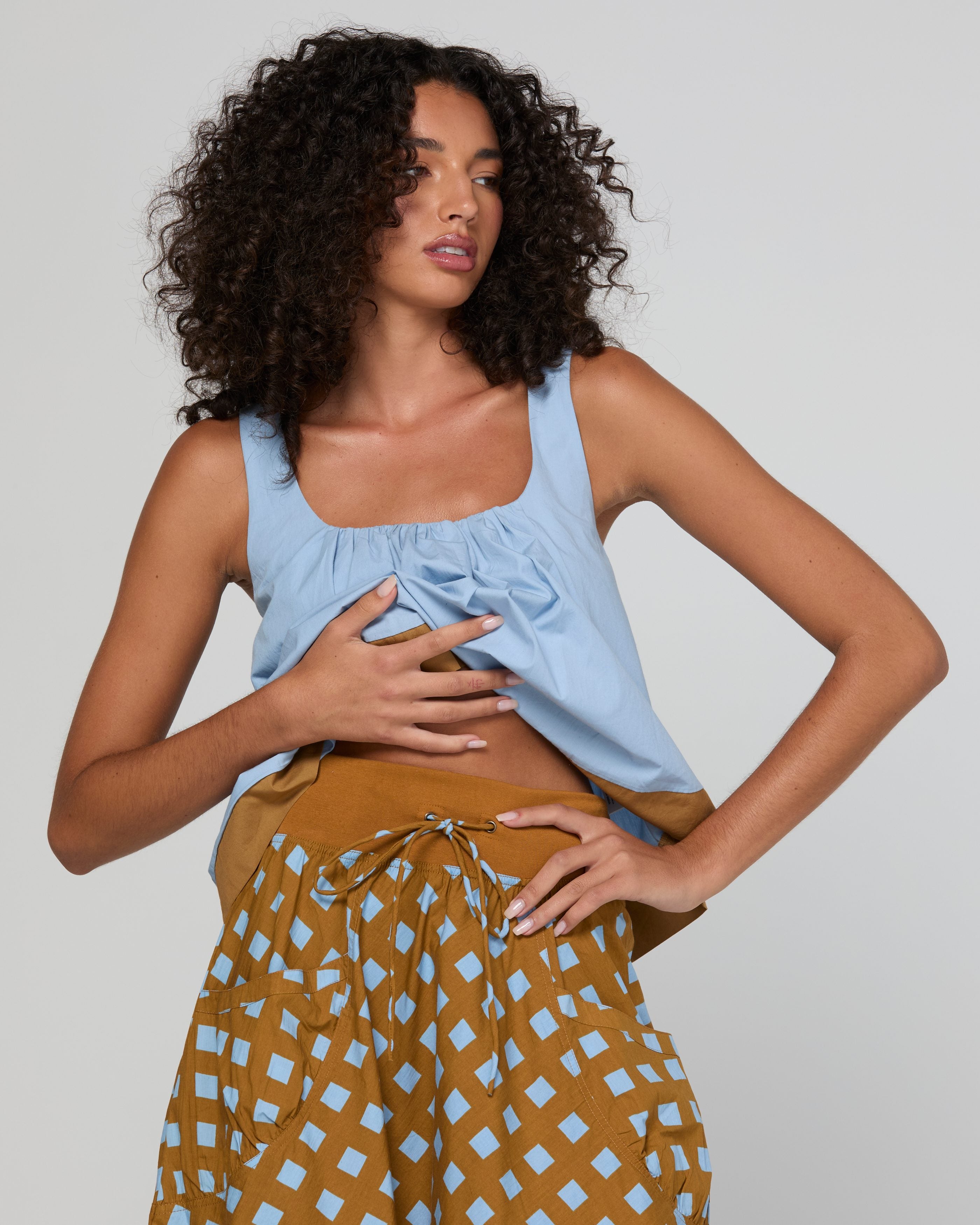 Guru Skirt - Geo Check