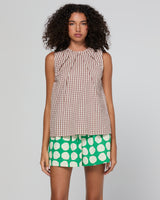 Chekku Top - Cocoa Gingham