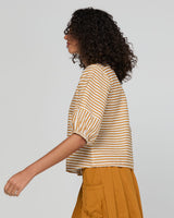 Ava Top - Mustard Stripe
