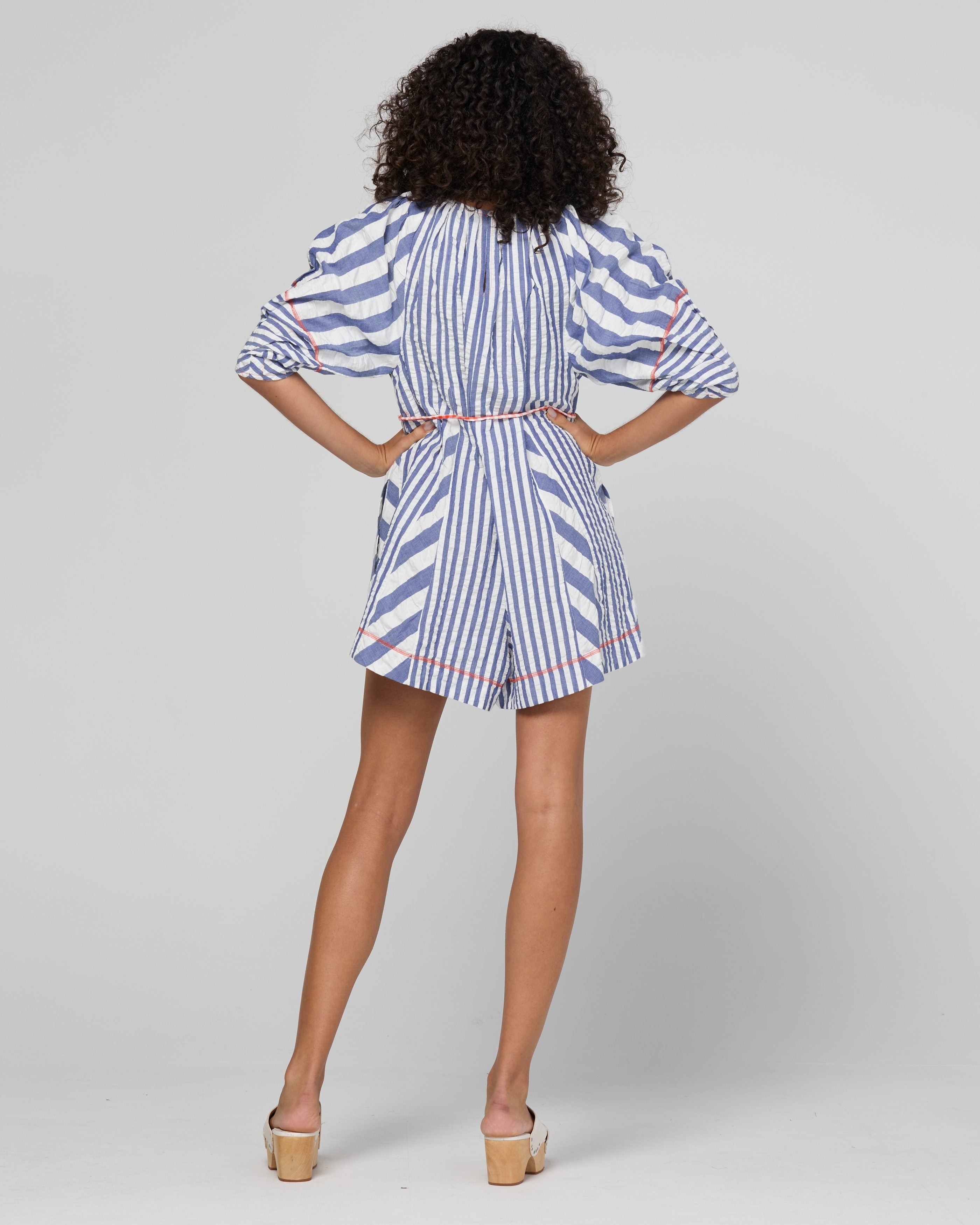 Lucia Playsuit - Ocean Stripe