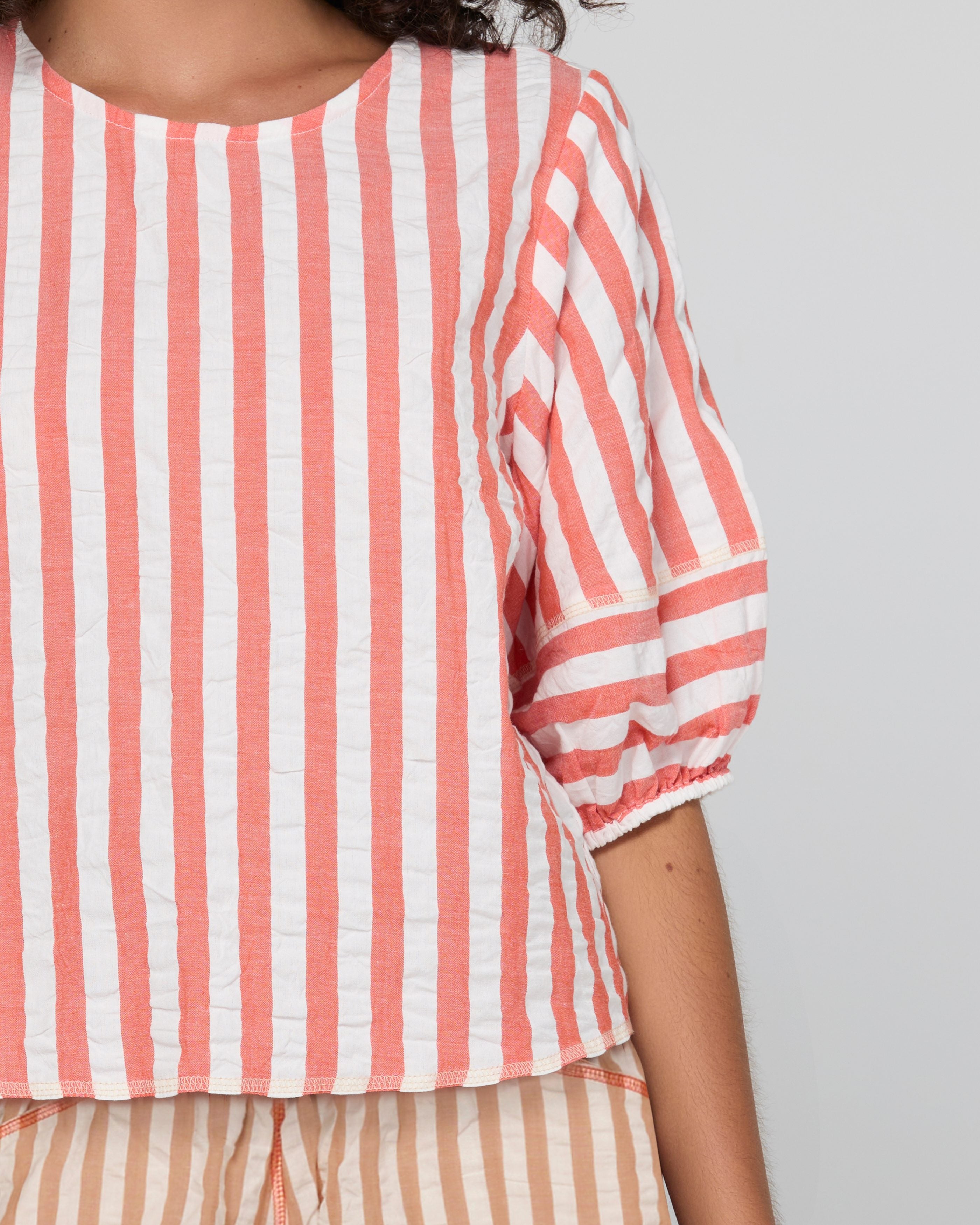Ava Top - Watermelon Stripe