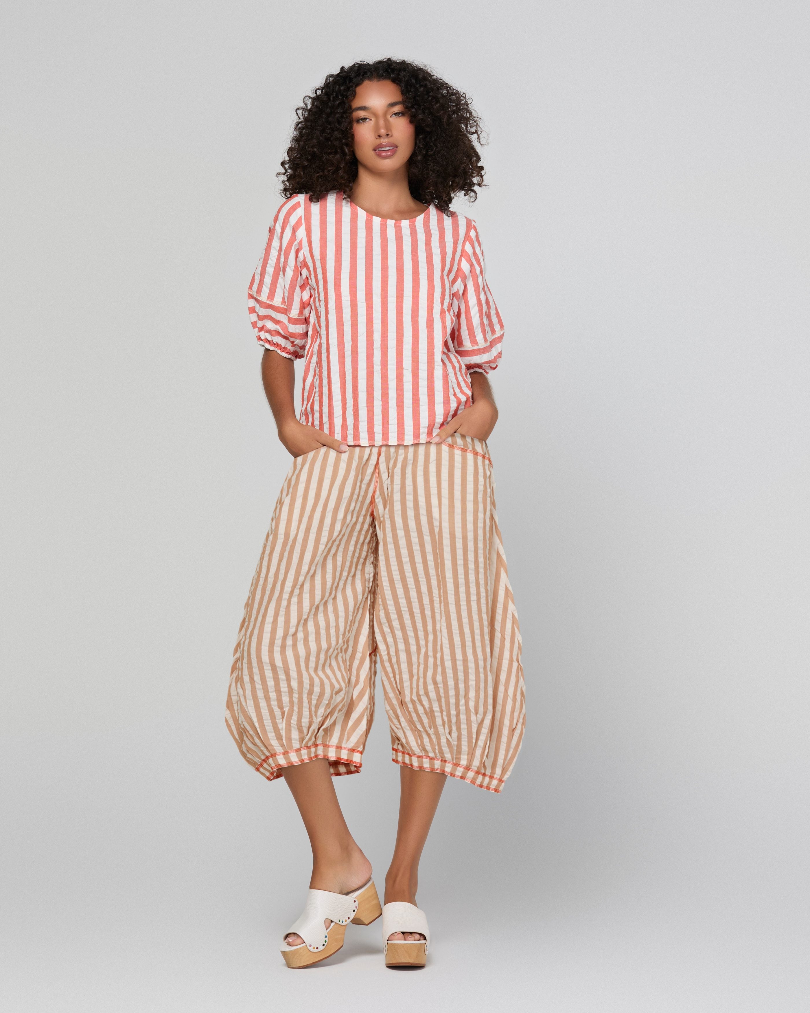 Ava Top - Watermelon Stripe