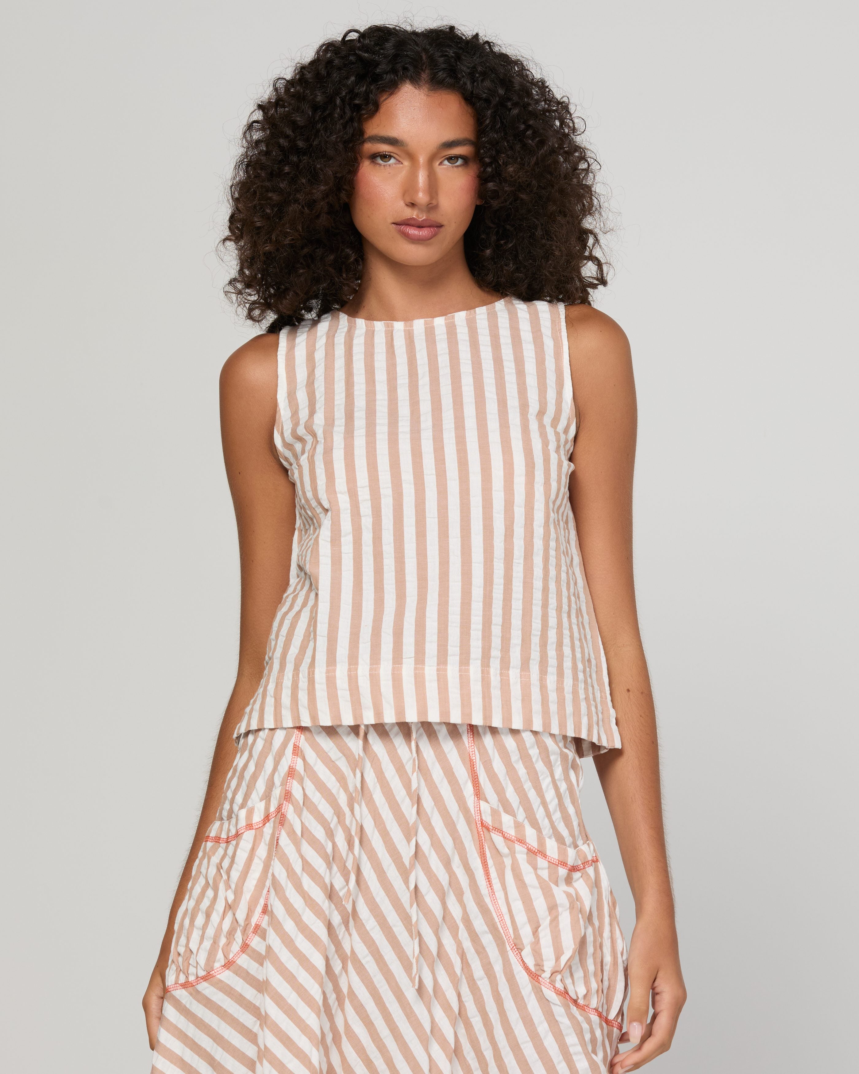Hara Top - Sandy Stripe