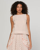 Hara Top - Sandy Stripe