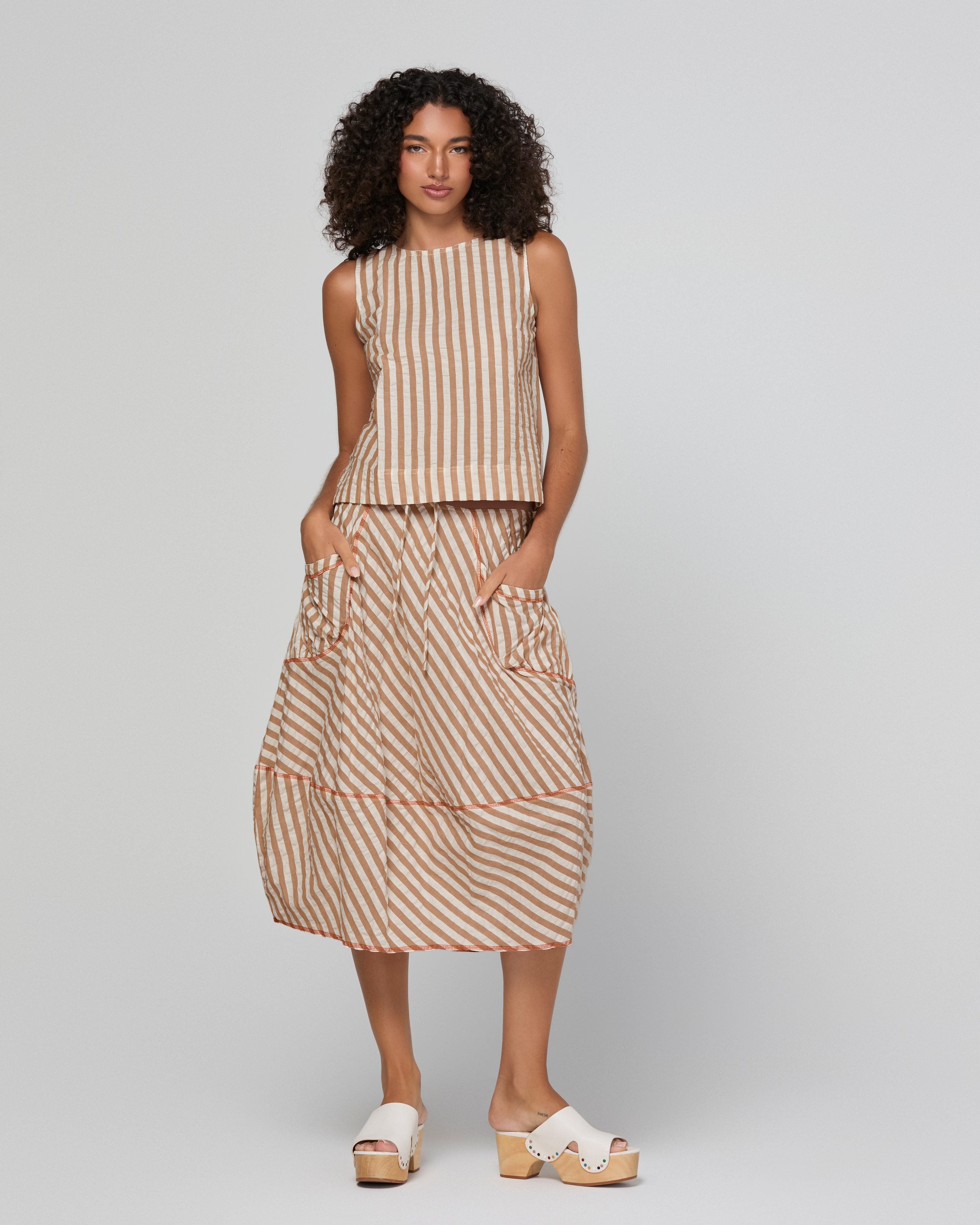 Guru Skirt - Sandy Stripe
