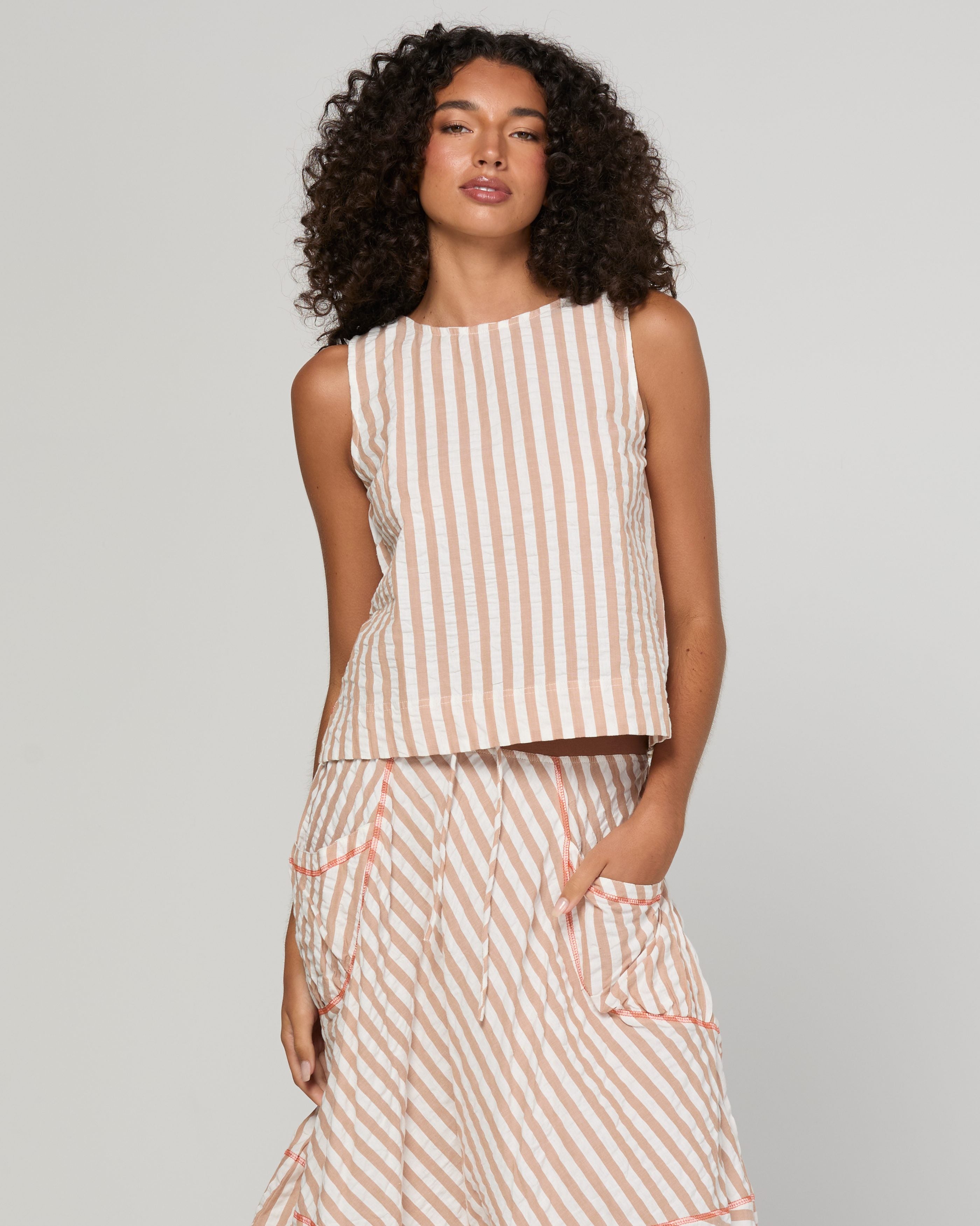 Hara Top - Sandy Stripe