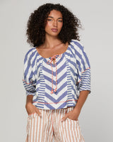 Lucia Top - Ocean Stripe