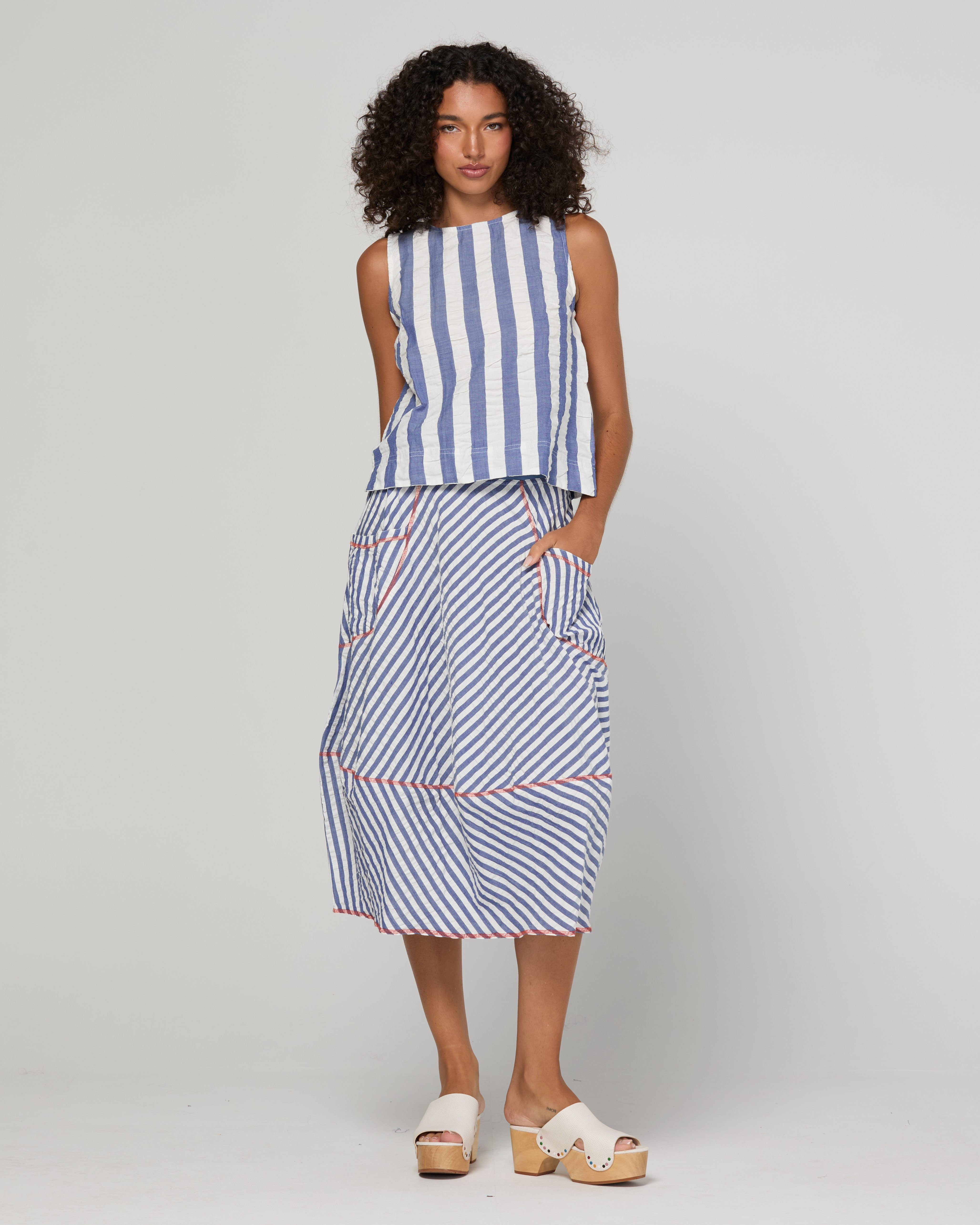 Guru Skirt - Ocean Stripe