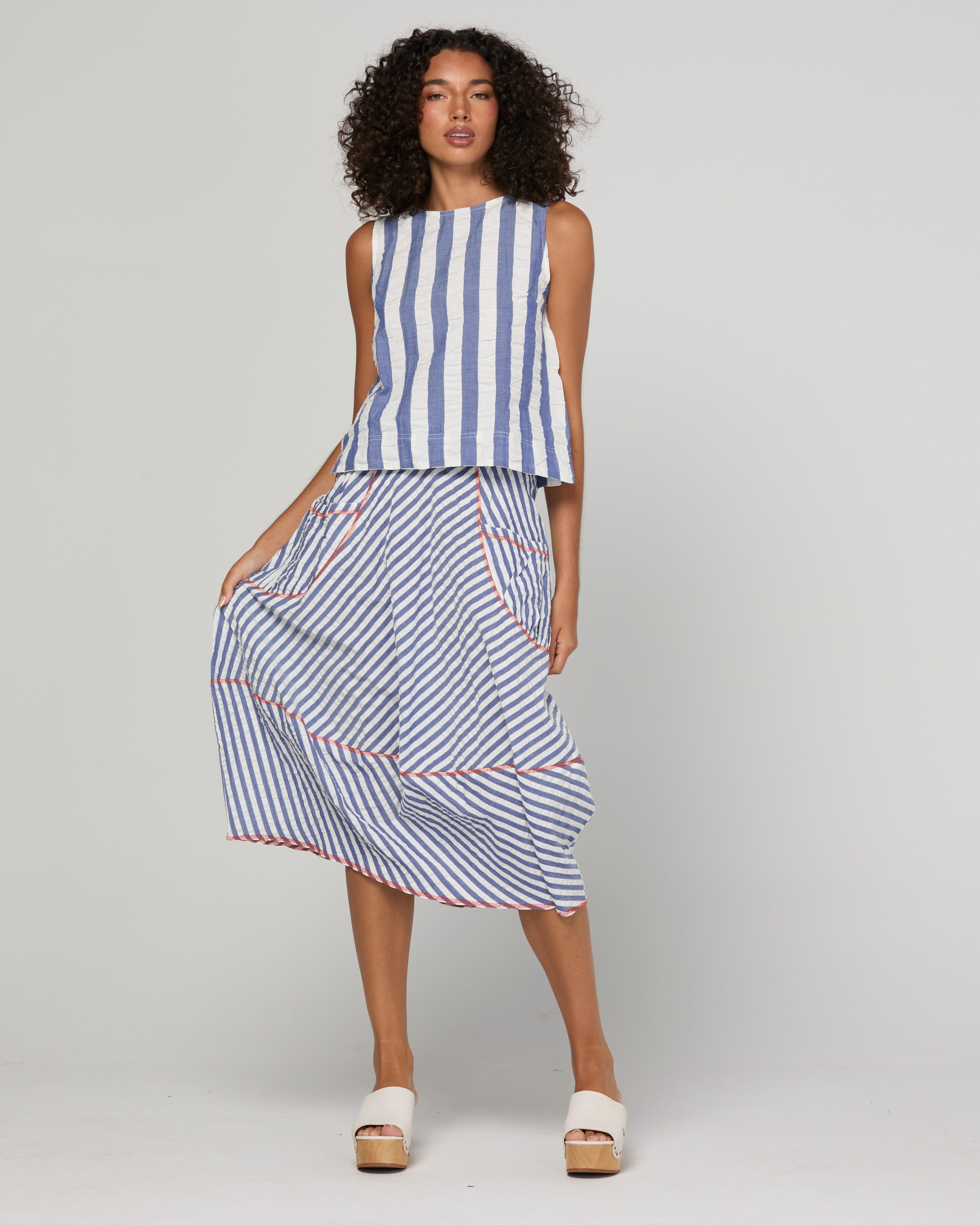 Guru Skirt - Ocean Stripe