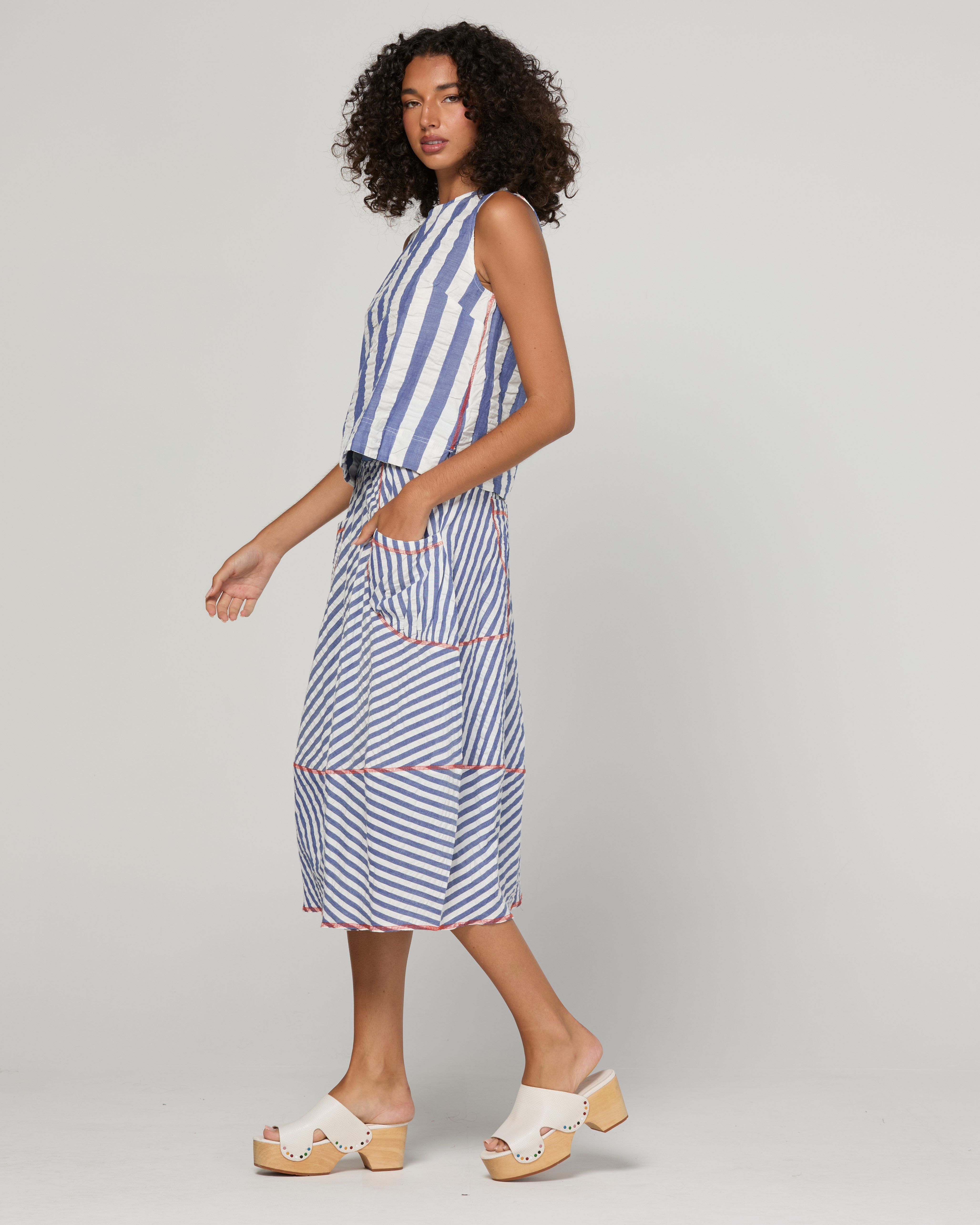 Guru Skirt - Ocean Stripe