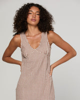 Sutora Dress - Cocoa Gingham