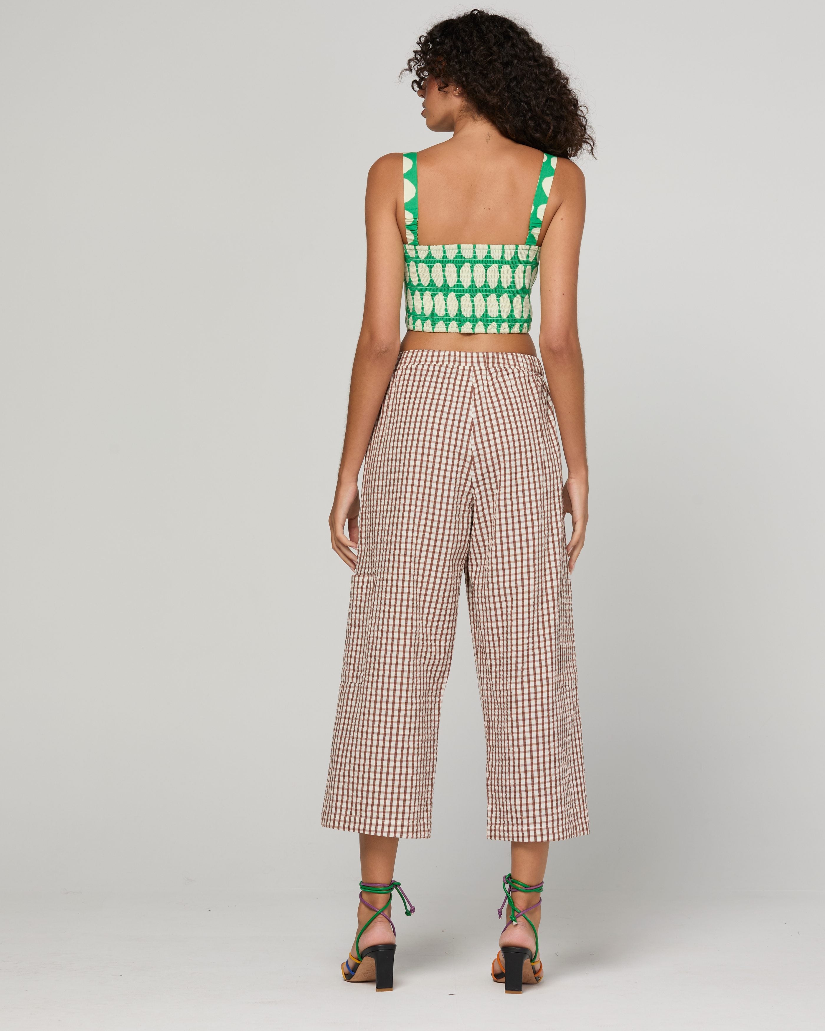 Evelina Pant - Cocoa Gingham