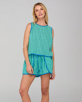 Rose Top - Green Seersucker