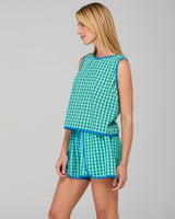 Rose Top - Green Seersucker