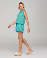 Rose Top - Green Seersucker