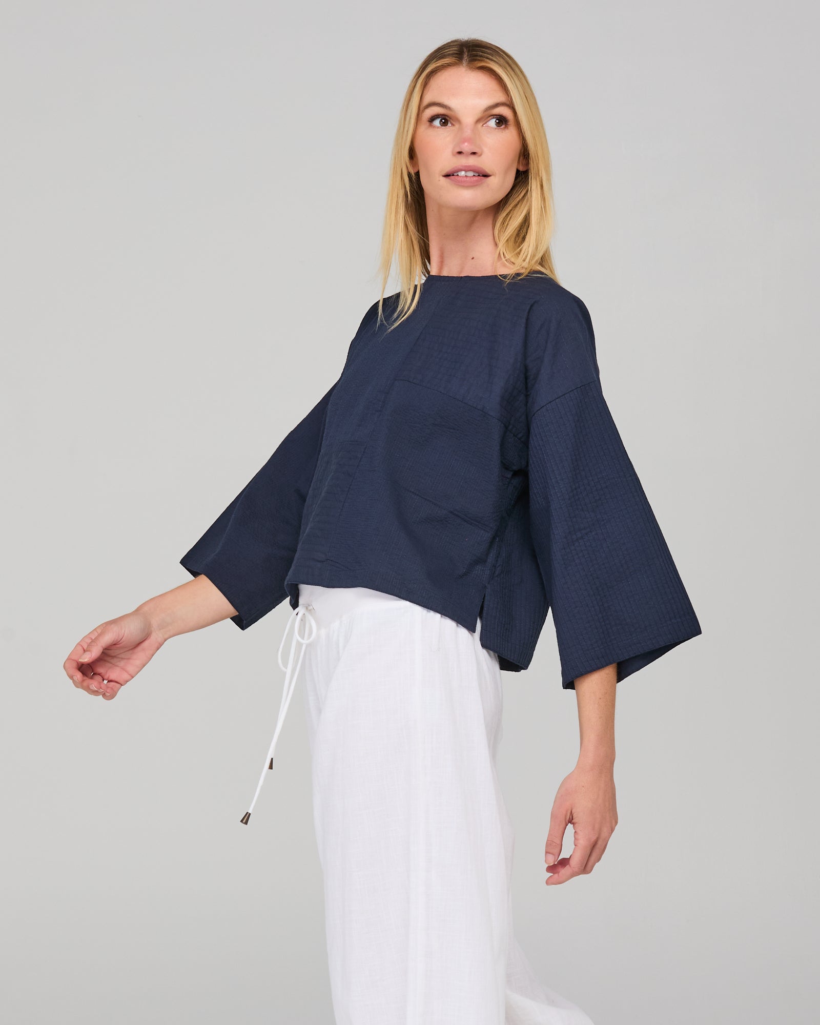 Dimple Top - Navy