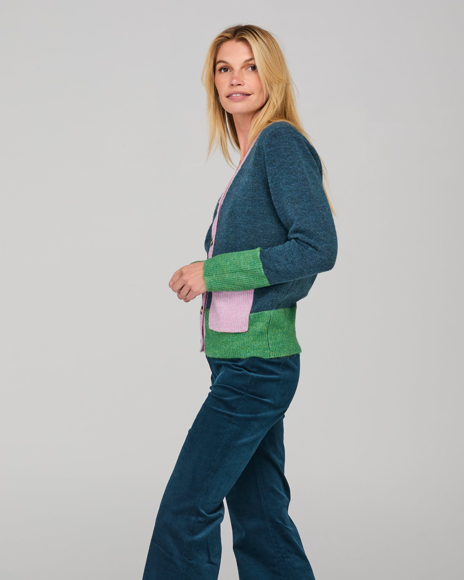 Poet Cardigan - Blue Multi