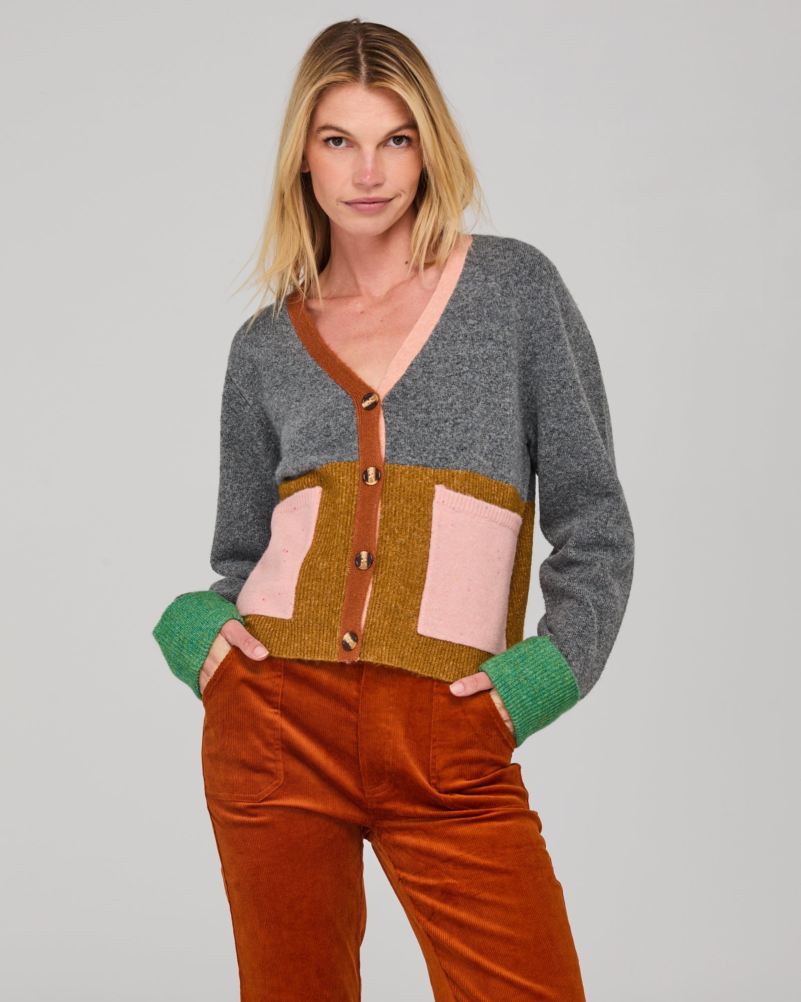 Remi Cardigan - Grey Multi