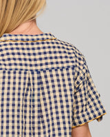 Josie Shirt Dress - Navy Spliced Seersucker