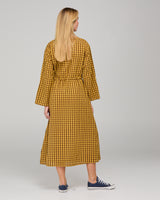 Akari Dress - Mustard Seersucker