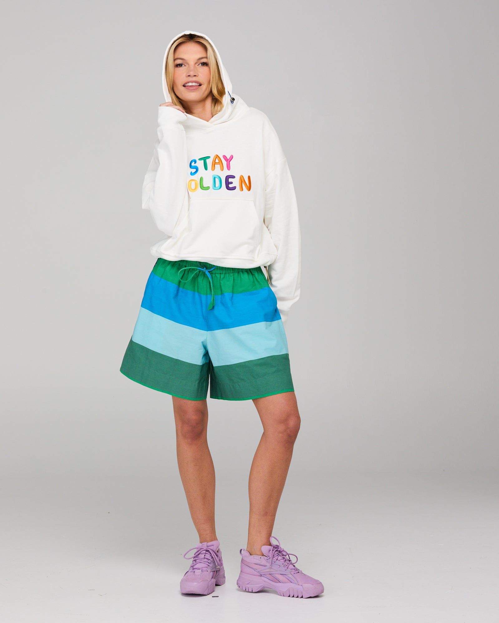 Meeko Embroidered Jumper  - White Multi