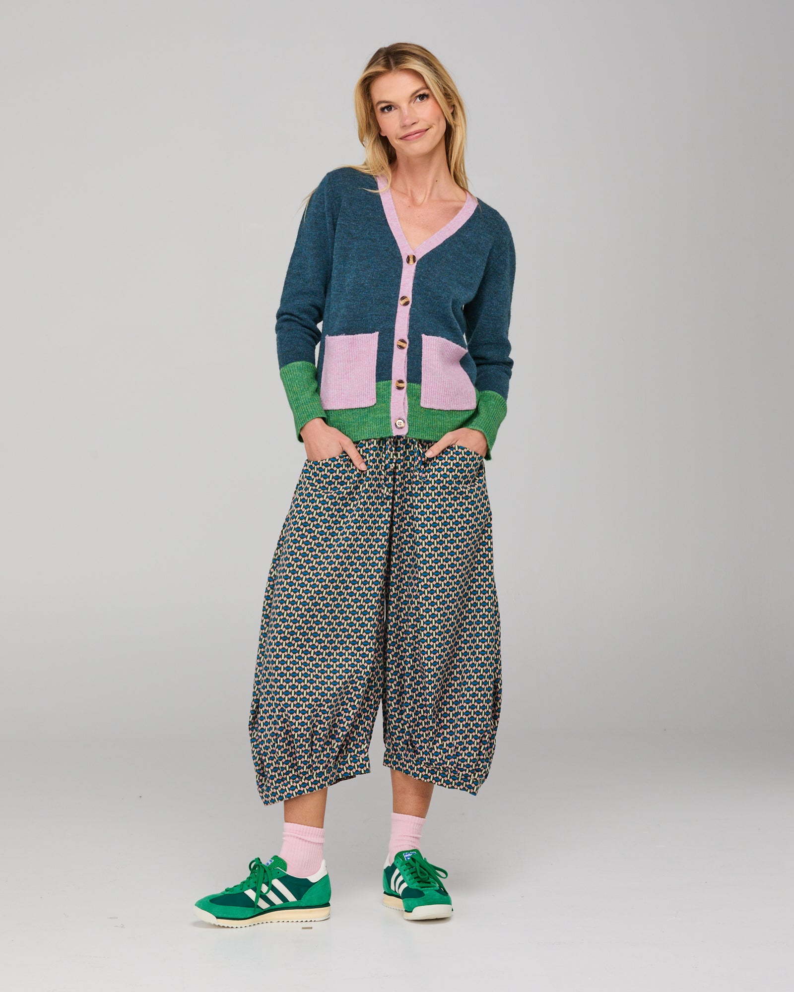 Poet Cardigan - Blue Multi