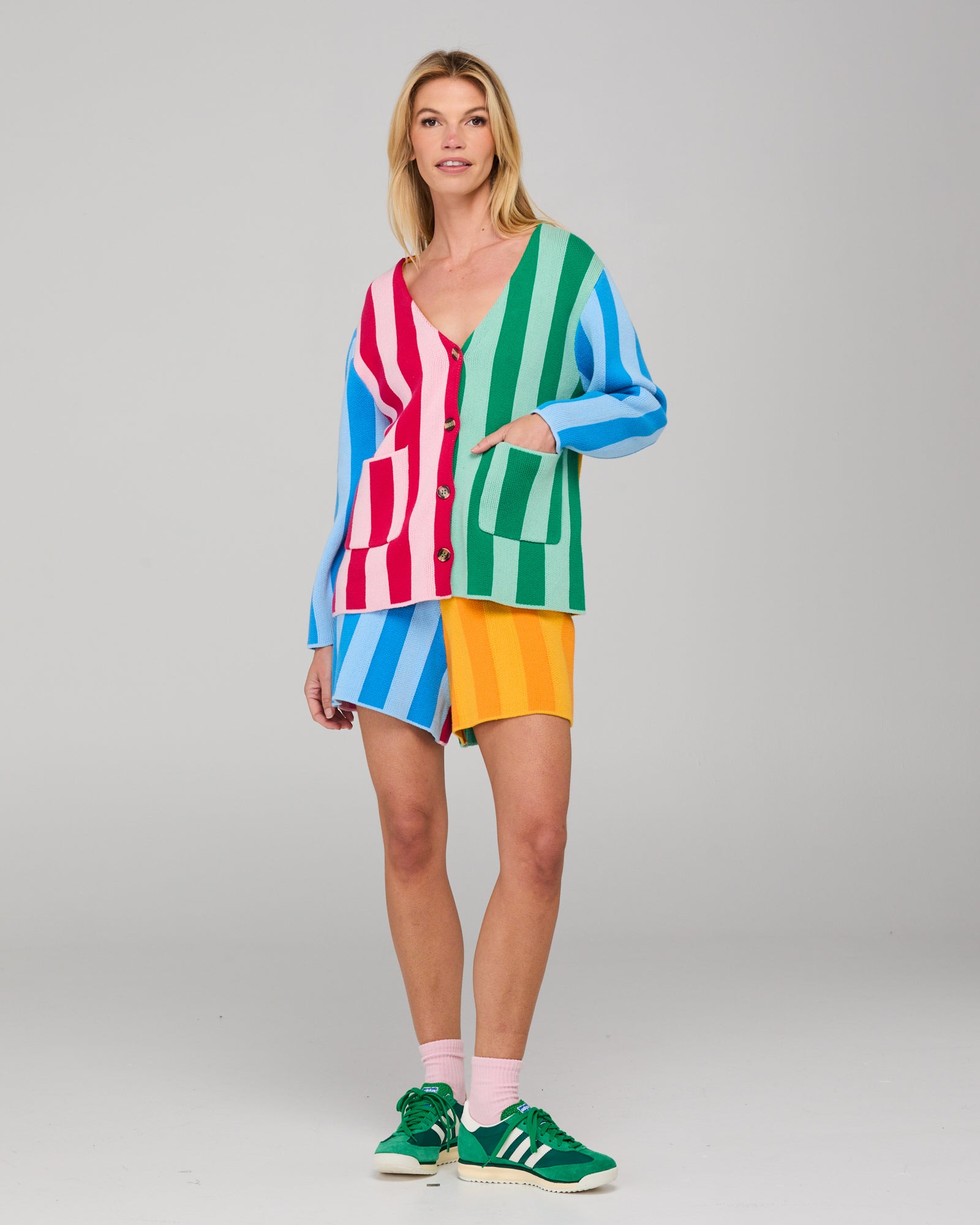 Rainbow Cardigan - Rainbow Stripe