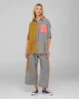 Gillie Shirt - Navy Spliced Seersucker